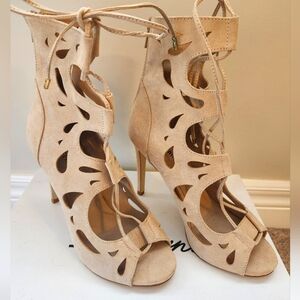 Zip up sandal booties